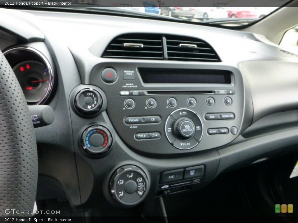 Black Interior Controls for the 2012 Honda Fit Sport #68443178