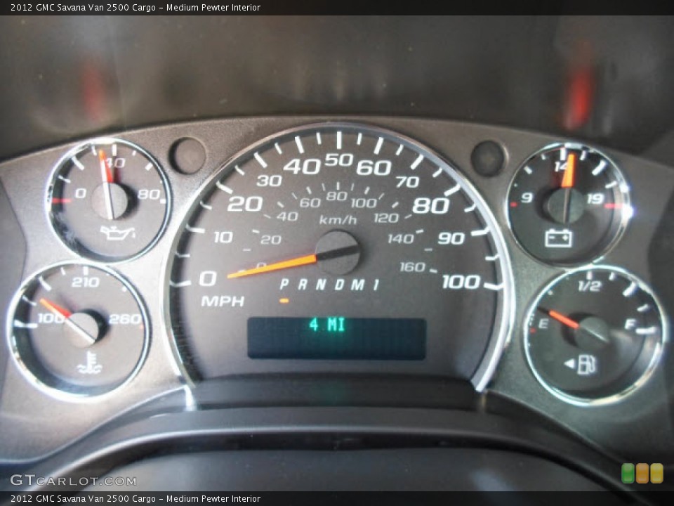Medium Pewter Interior Gauges for the 2012 GMC Savana Van 2500 Cargo #68444006
