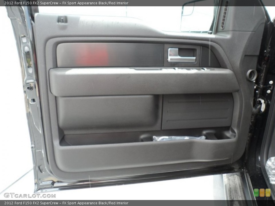 FX Sport Appearance Black/Red Interior Door Panel for the 2012 Ford F150 FX2 SuperCrew #68444519