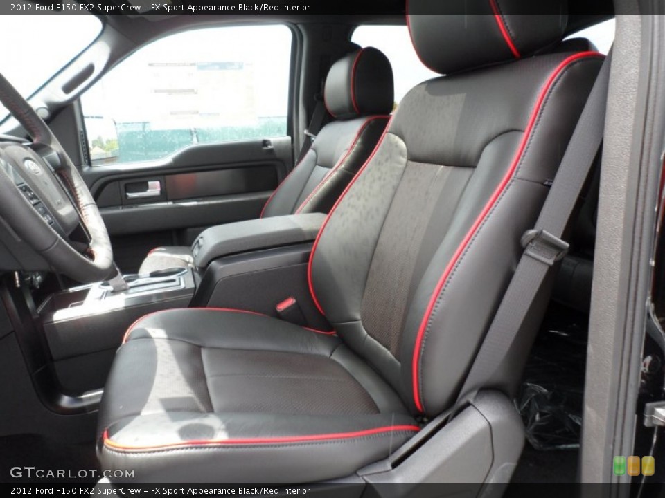 FX Sport Appearance Black/Red Interior Front Seat for the 2012 Ford F150 FX2 SuperCrew #68444537