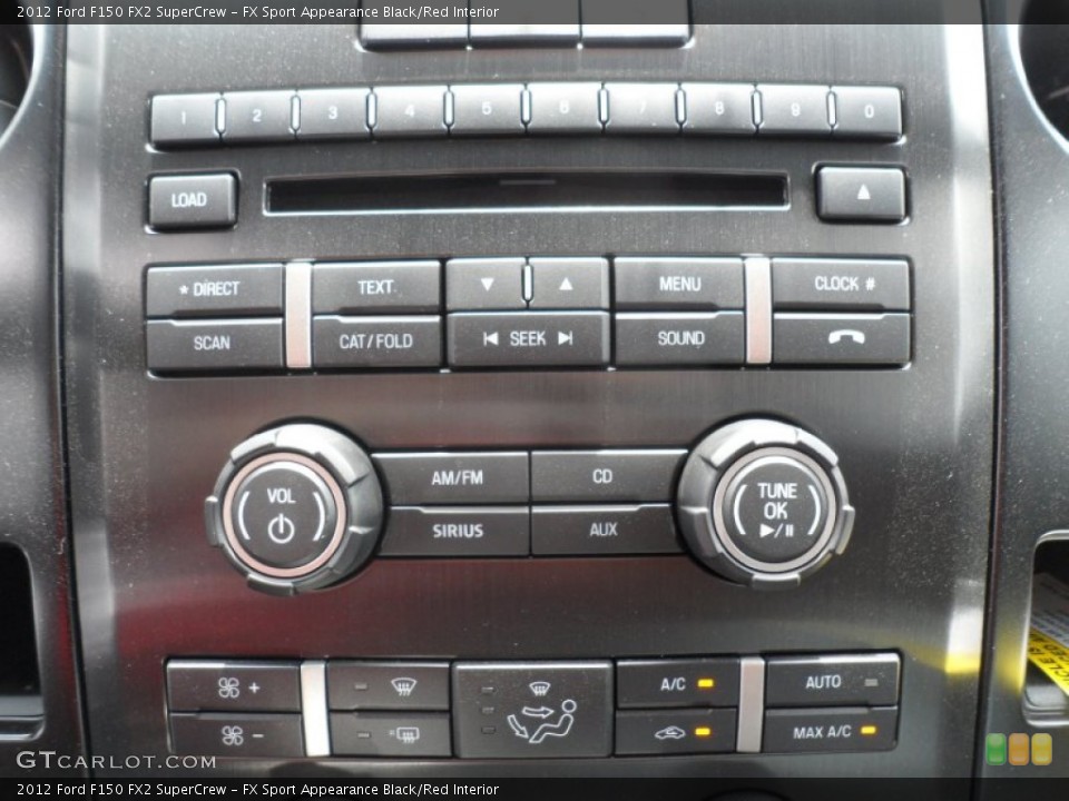 FX Sport Appearance Black/Red Interior Controls for the 2012 Ford F150 FX2 SuperCrew #68444579