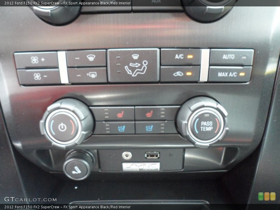 FX Sport Appearance Black/Red Interior Controls for the 2012 Ford F150 FX2 SuperCrew #68444585