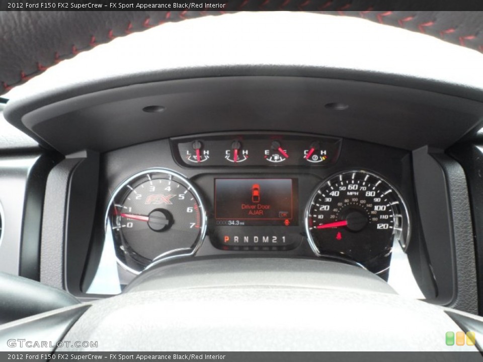 FX Sport Appearance Black/Red Interior Gauges for the 2012 Ford F150 FX2 SuperCrew #68444620