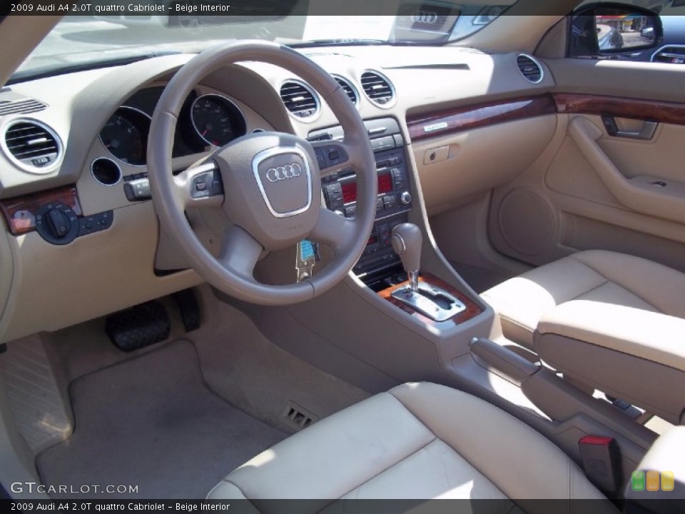 Beige Interior Prime Interior for the 2009 Audi A4 2.0T quattro Cabriolet #68445398