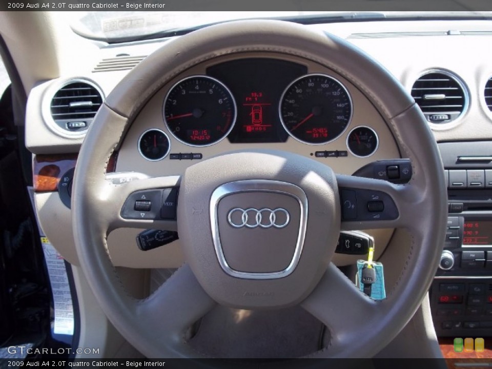 Beige Interior Steering Wheel for the 2009 Audi A4 2.0T quattro Cabriolet #68445581