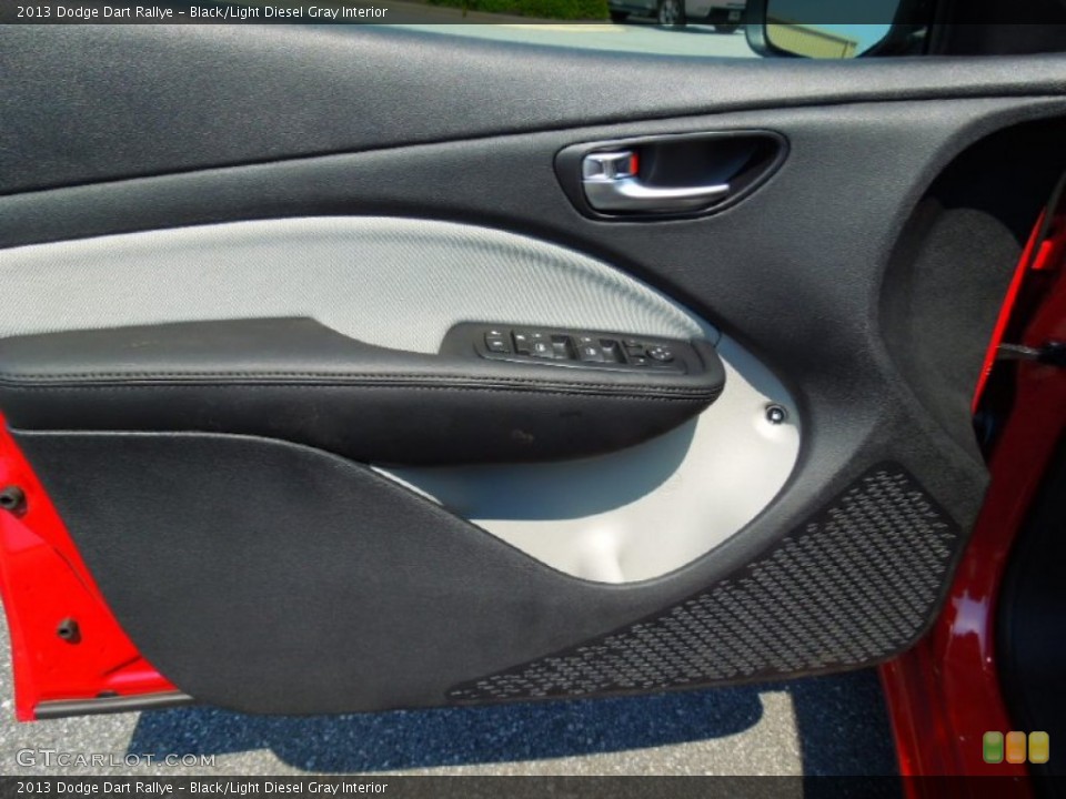 Black/Light Diesel Gray Interior Door Panel for the 2013 Dodge Dart Rallye #68446385