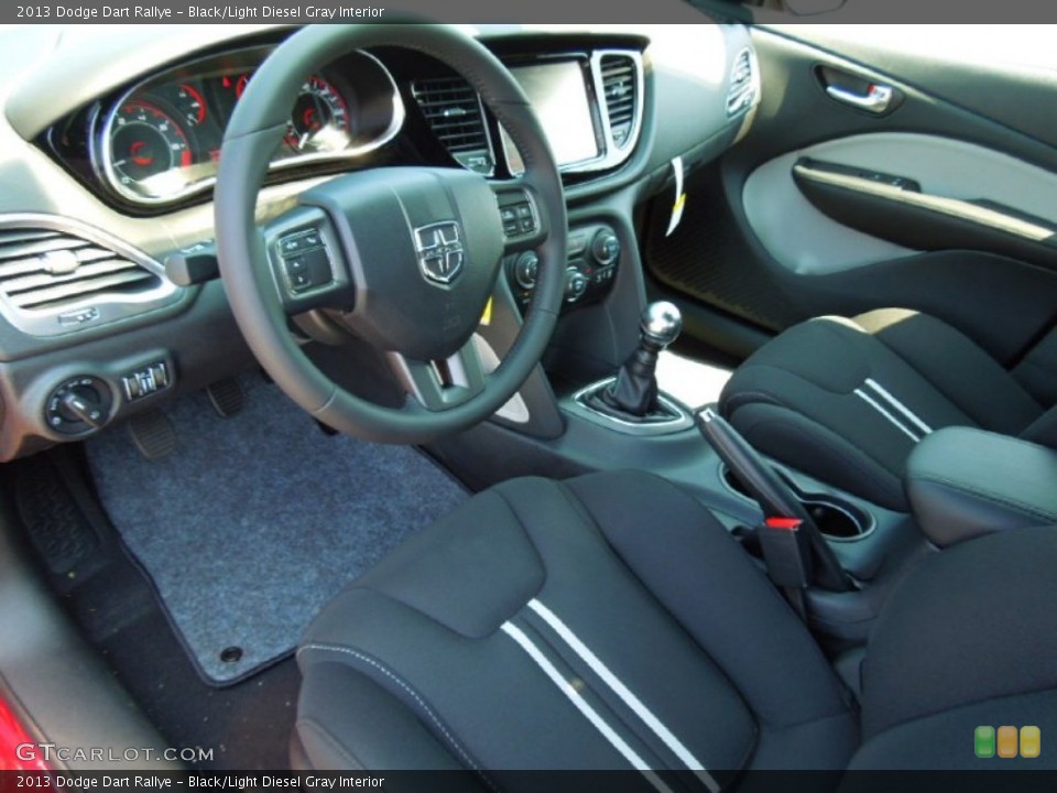 Black/Light Diesel Gray Interior Prime Interior for the 2013 Dodge Dart Rallye #68446532