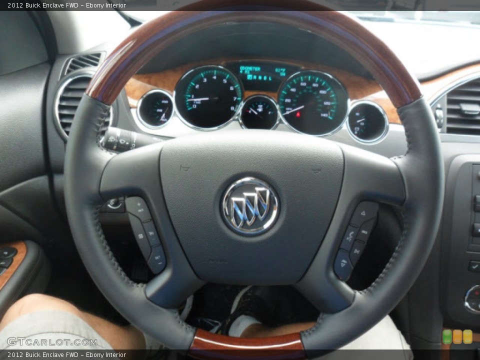 Ebony Interior Steering Wheel for the 2012 Buick Enclave FWD #68448398