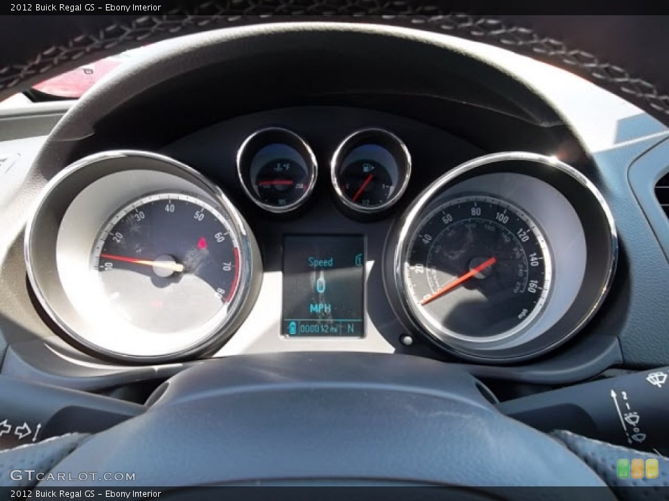 Ebony Interior Gauges for the 2012 Buick Regal GS #68448815