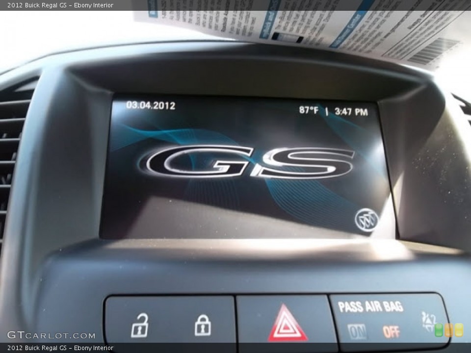 Ebony Interior Controls for the 2012 Buick Regal GS #68448824
