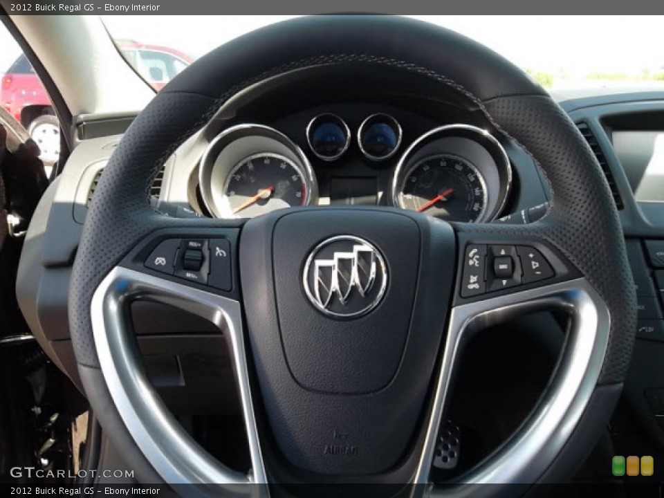 Ebony Interior Steering Wheel for the 2012 Buick Regal GS #68448842