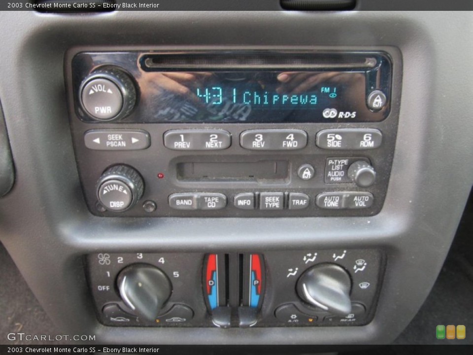Ebony Black Interior Audio System for the 2003 Chevrolet Monte Carlo SS #68450027