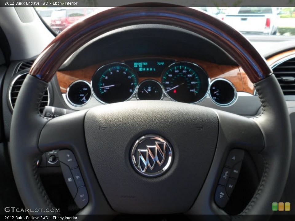 Ebony Interior Steering Wheel for the 2012 Buick Enclave FWD #68451142