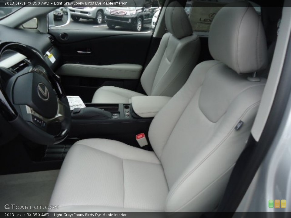 Light Gray/Ebony Birds Eye Maple Interior Front Seat for the 2013 Lexus RX 350 AWD #68451245