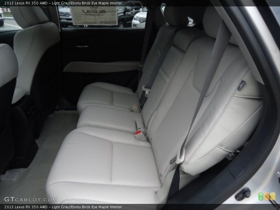Light Gray/Ebony Birds Eye Maple Interior Rear Seat for the 2013 Lexus RX 350 AWD #68451254