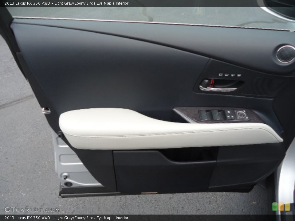Light Gray/Ebony Birds Eye Maple Interior Door Panel for the 2013 Lexus RX 350 AWD #68451278