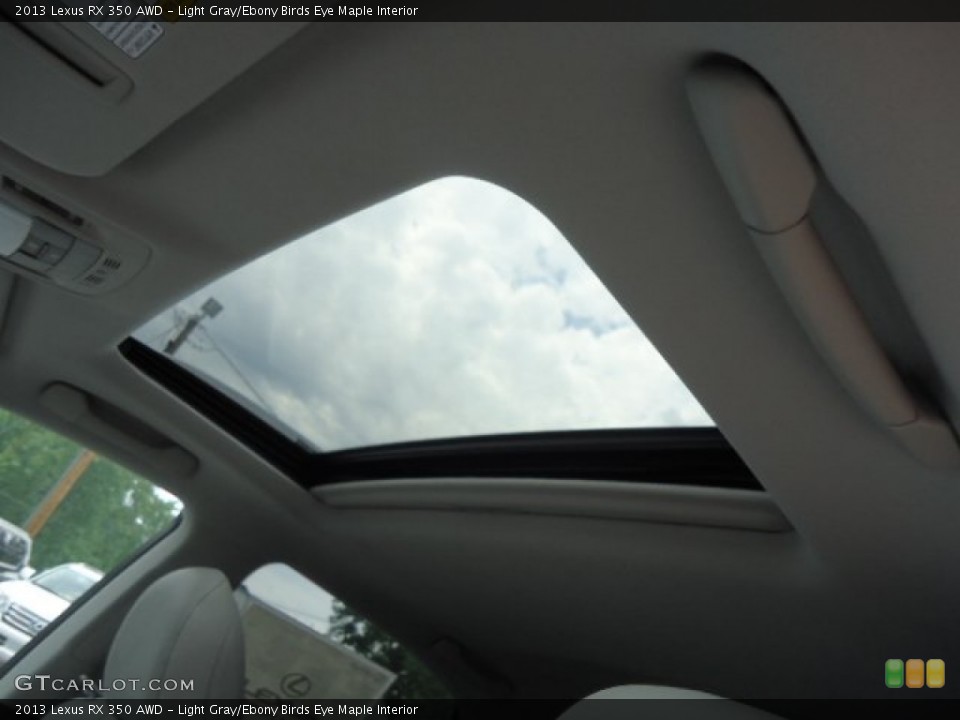 Light Gray/Ebony Birds Eye Maple Interior Sunroof for the 2013 Lexus RX 350 AWD #68451287