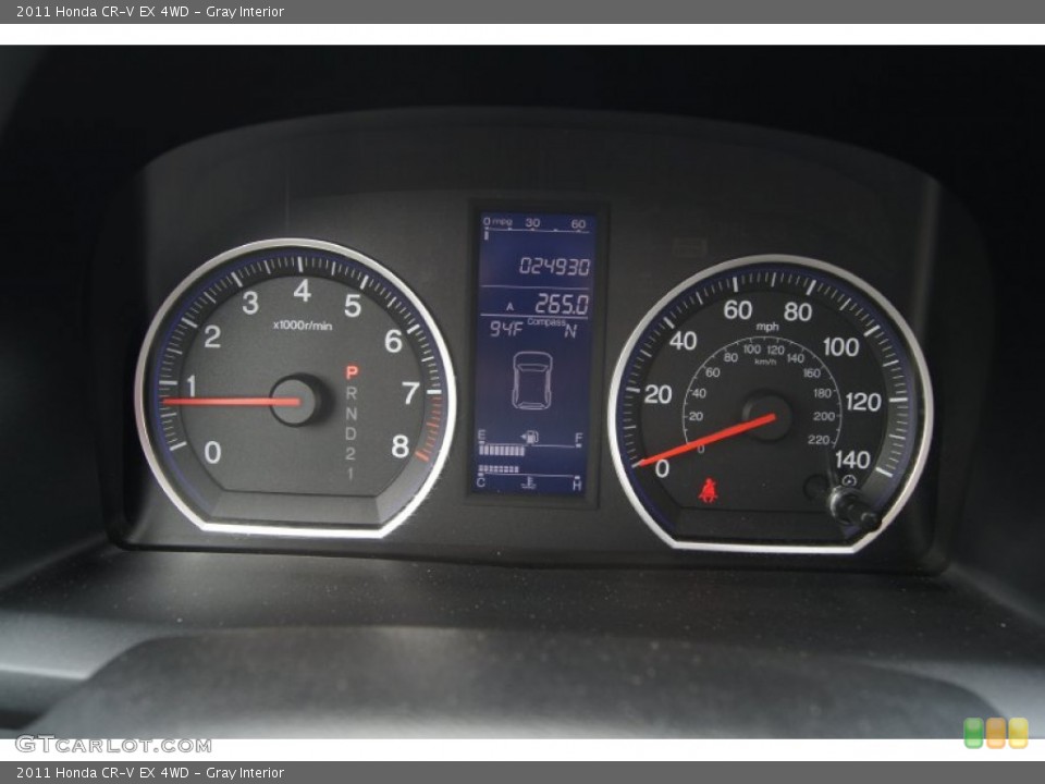 Gray Interior Gauges for the 2011 Honda CR-V EX 4WD #68454587