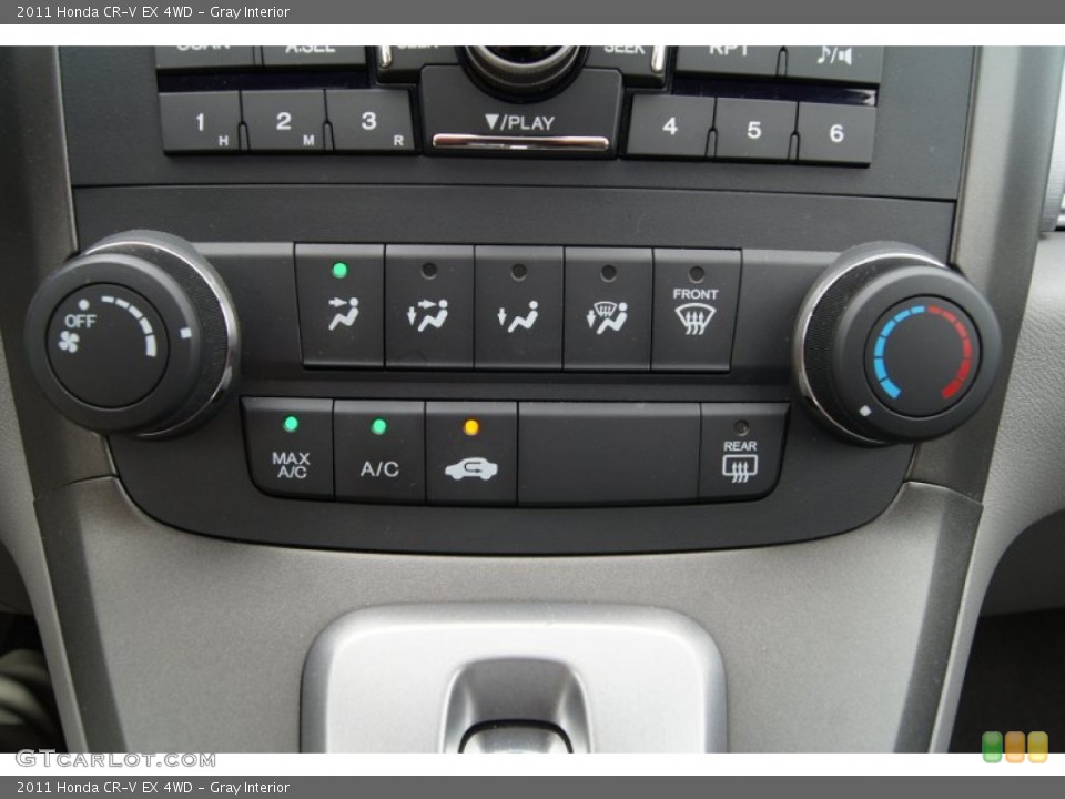 Gray Interior Controls for the 2011 Honda CR-V EX 4WD #68454627
