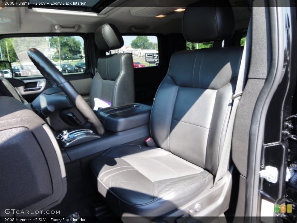 Ebony Black Interior Photo for the 2008 Hummer H2 SUV #68455565