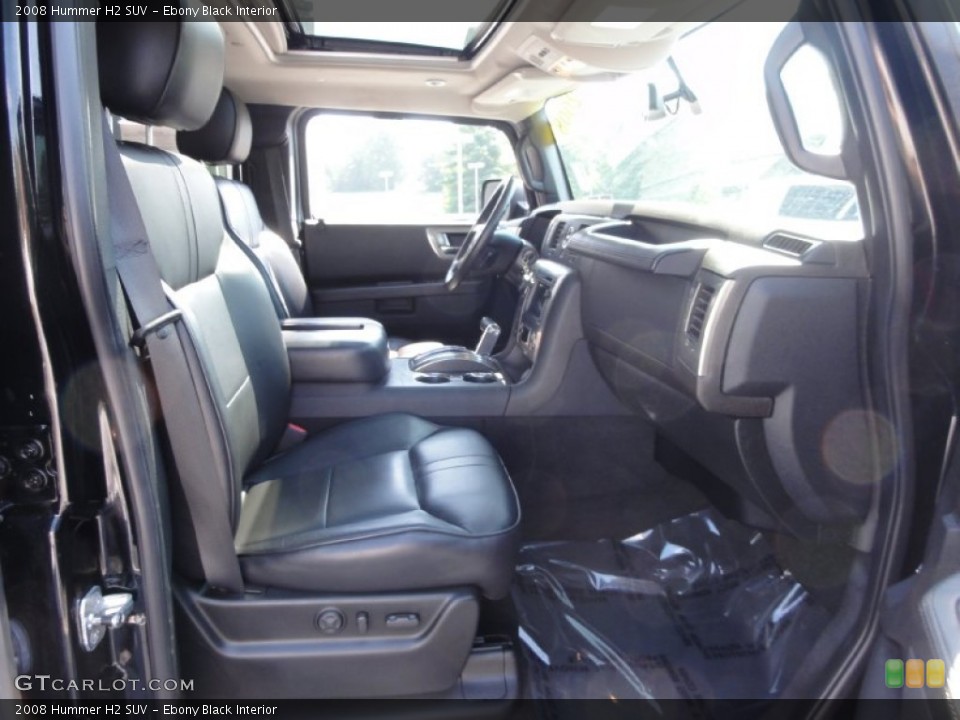 Ebony Black Interior Photo for the 2008 Hummer H2 SUV #68455589