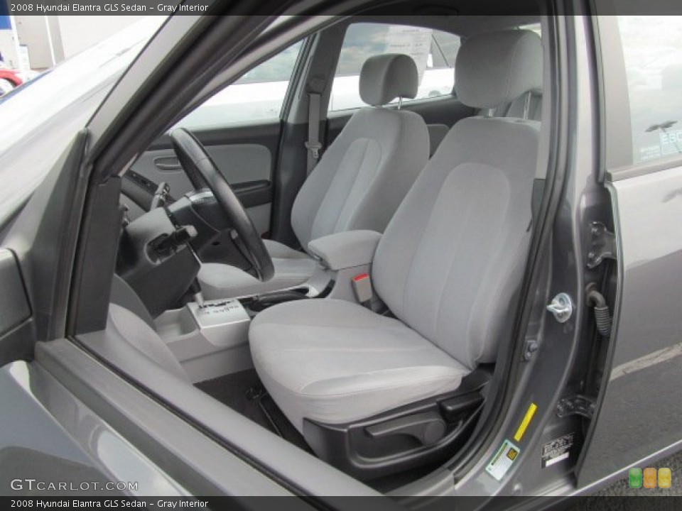 Gray Interior Front Seat for the 2008 Hyundai Elantra GLS Sedan #68459079