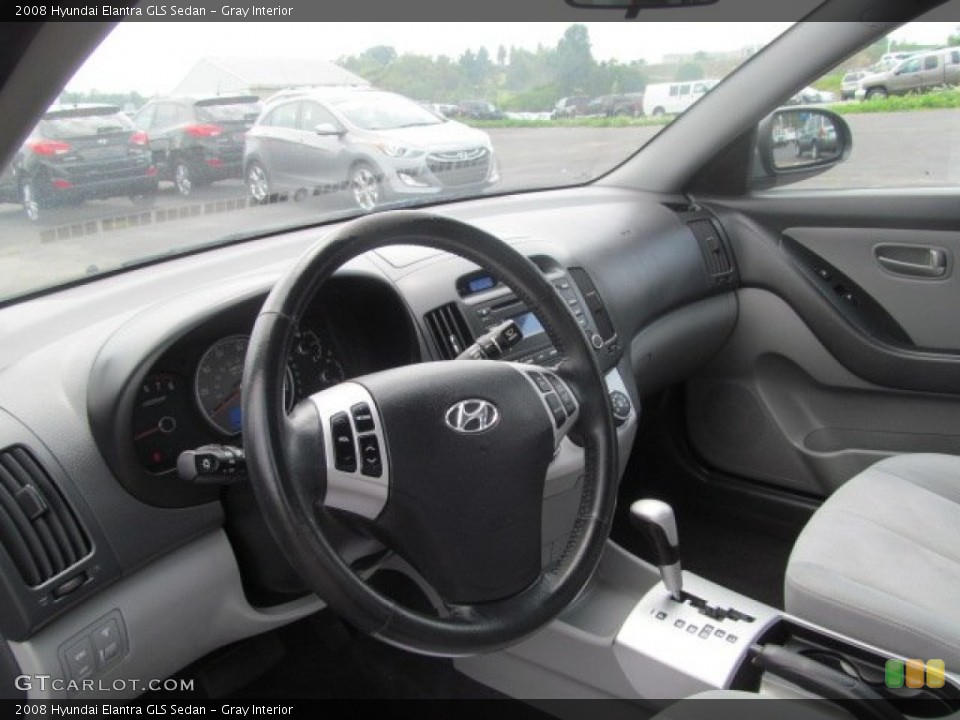Gray Interior Steering Wheel for the 2008 Hyundai Elantra GLS Sedan #68459105