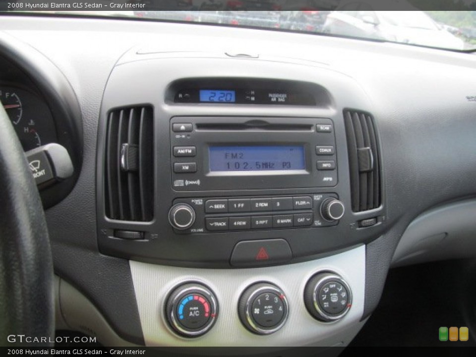Gray Interior Controls for the 2008 Hyundai Elantra GLS Sedan #68459117