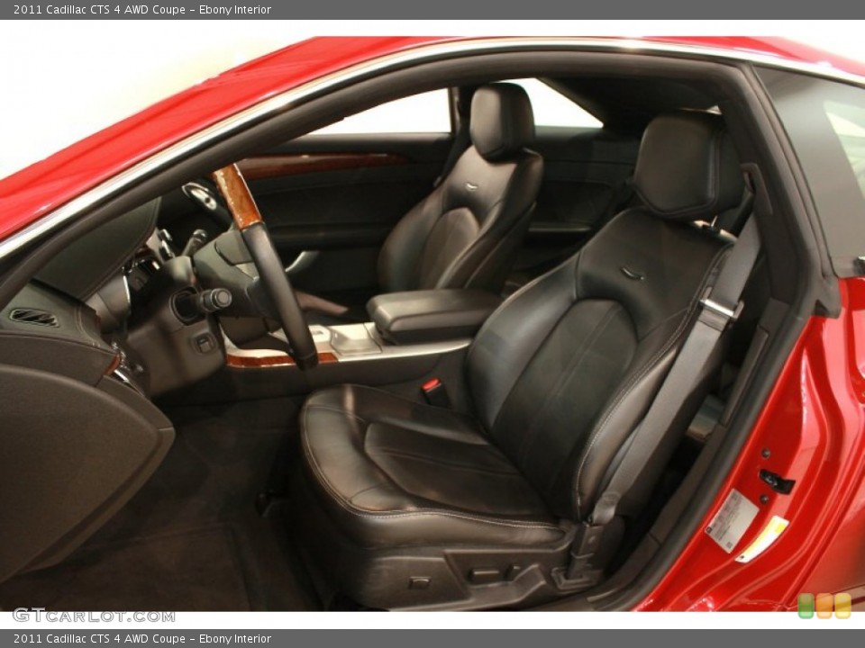 Ebony Interior Front Seat for the 2011 Cadillac CTS 4 AWD Coupe #68459534