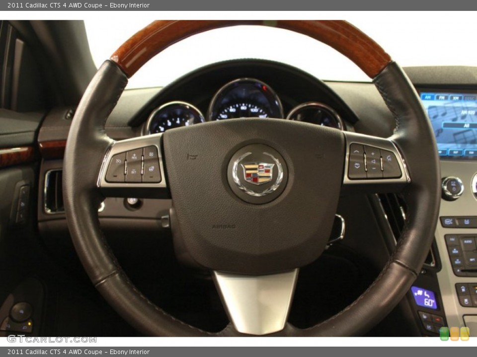 Ebony Interior Steering Wheel for the 2011 Cadillac CTS 4 AWD Coupe #68459555