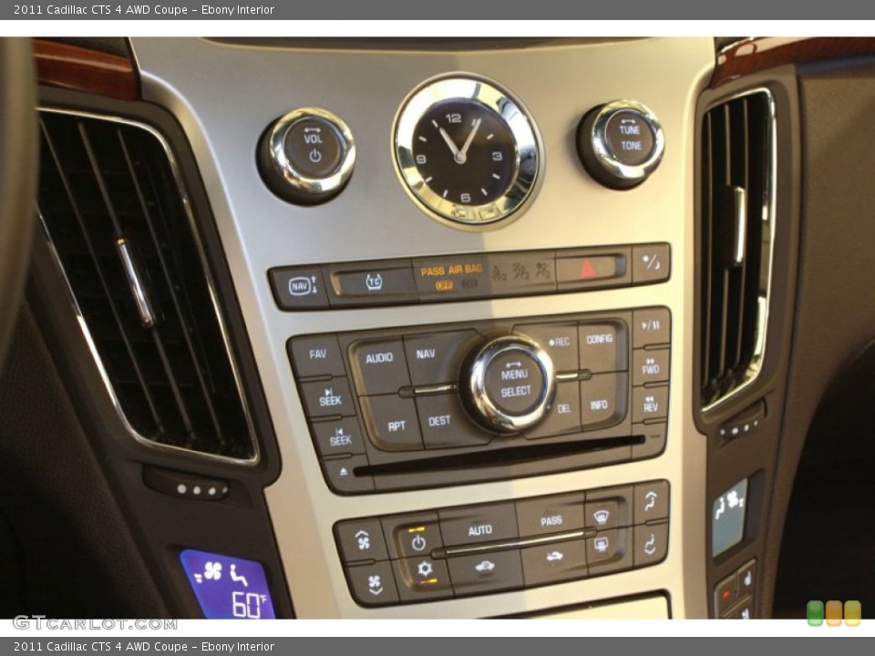 Ebony Interior Controls for the 2011 Cadillac CTS 4 AWD Coupe #68459588