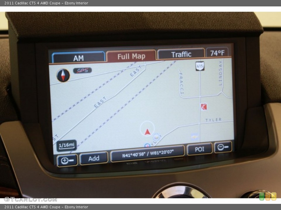 Ebony Interior Navigation for the 2011 Cadillac CTS 4 AWD Coupe #68459600