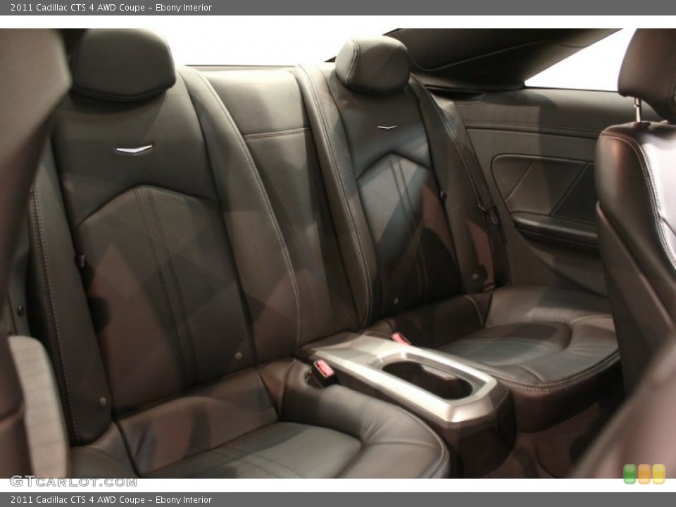 Ebony Interior Rear Seat for the 2011 Cadillac CTS 4 AWD Coupe #68459739