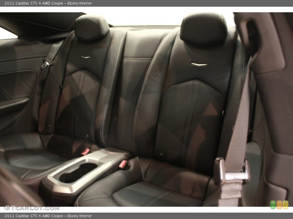 Ebony Interior Rear Seat for the 2011 Cadillac CTS 4 AWD Coupe #68459747
