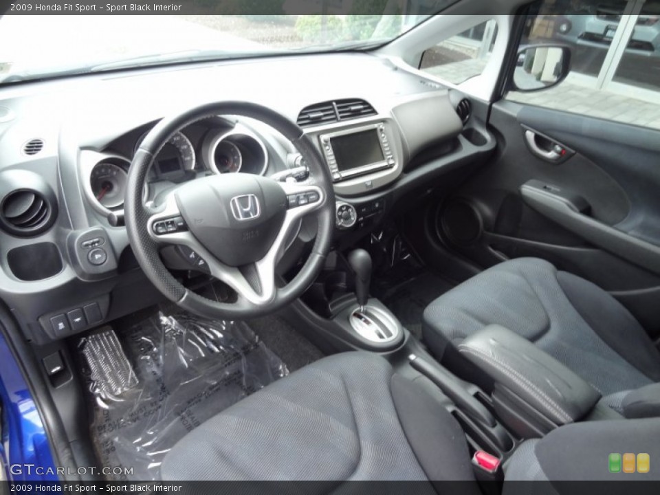 Sport Black Interior Prime Interior for the 2009 Honda Fit Sport #68460545