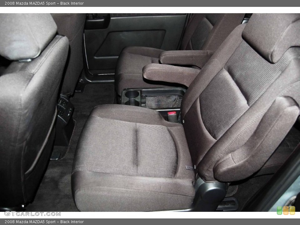 Black Interior Rear Seat for the 2008 Mazda MAZDA5 Sport #68461031