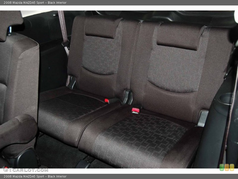 Black Interior Rear Seat for the 2008 Mazda MAZDA5 Sport #68461046