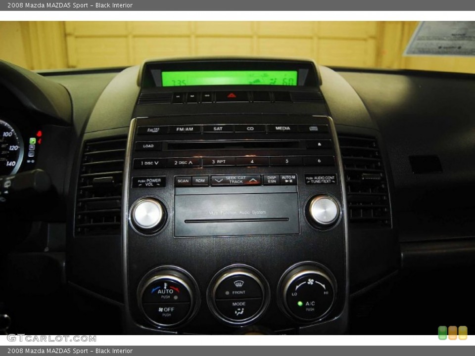 Black Interior Controls for the 2008 Mazda MAZDA5 Sport #68461106