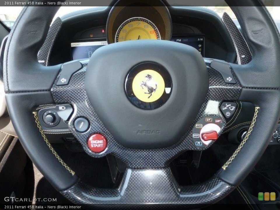 Nero (Black) Interior Steering Wheel for the 2011 Ferrari 458 Italia #68462369