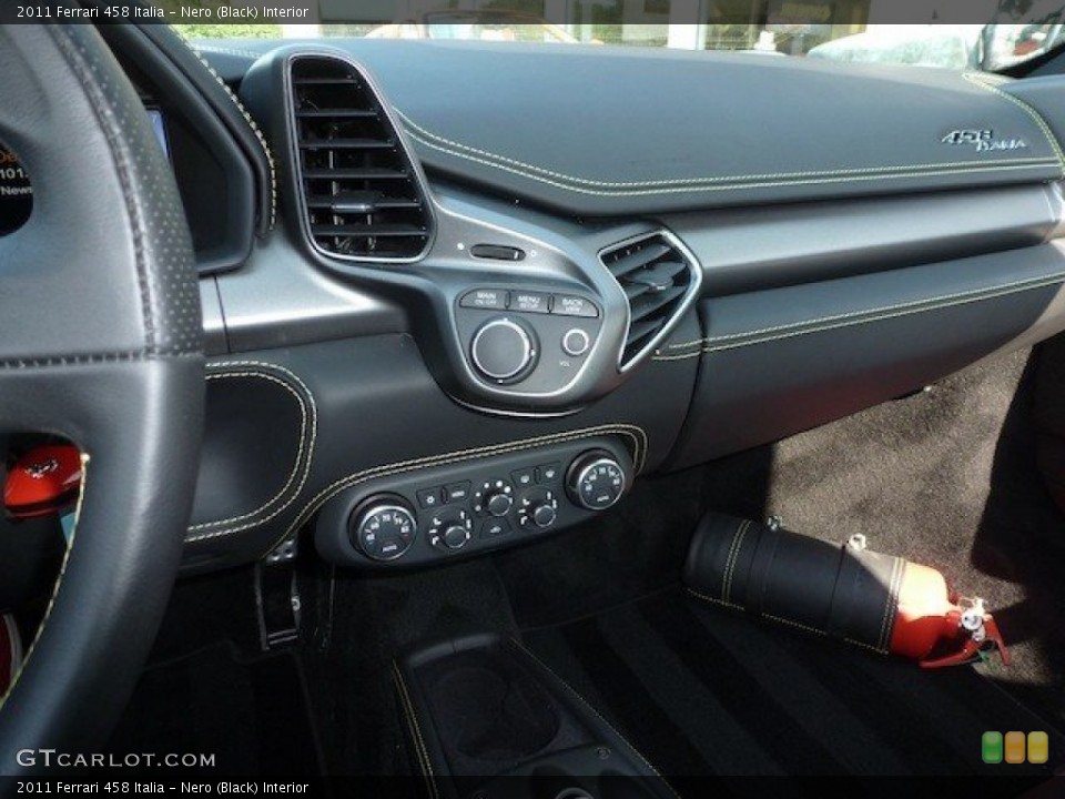 Nero (Black) Interior Controls for the 2011 Ferrari 458 Italia #68462399
