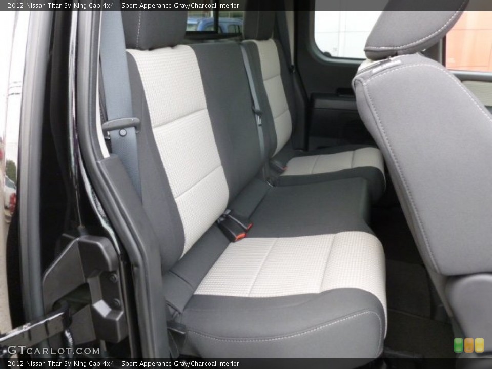 Sport Apperance Gray/Charcoal Interior Rear Seat for the 2012 Nissan Titan SV King Cab 4x4 #68462772