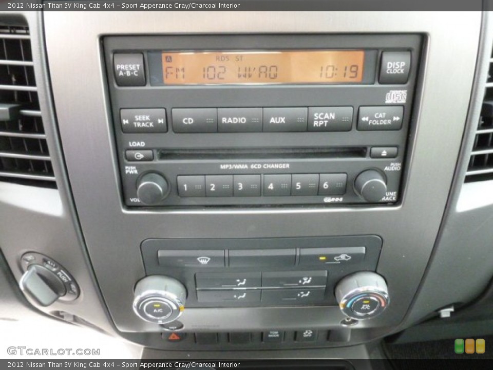 Sport Apperance Gray/Charcoal Interior Controls for the 2012 Nissan Titan SV King Cab 4x4 #68462793