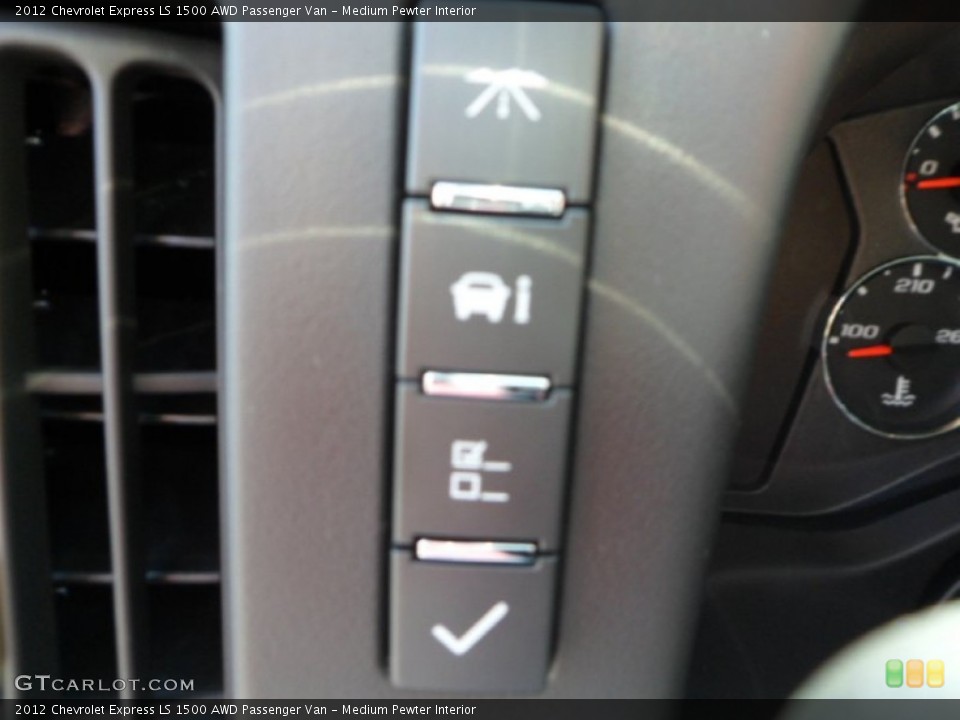Medium Pewter Interior Controls for the 2012 Chevrolet Express LS 1500 AWD Passenger Van #68463733