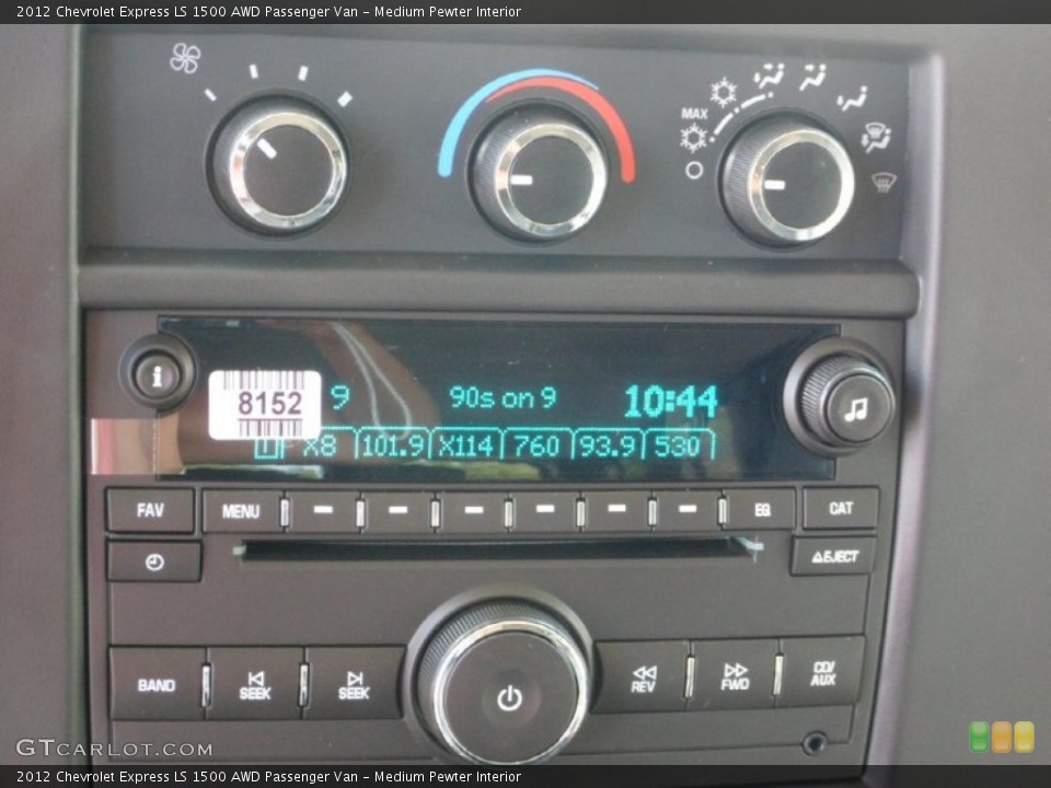 Medium Pewter Interior Audio System for the 2012 Chevrolet Express LS 1500 AWD Passenger Van #68463748