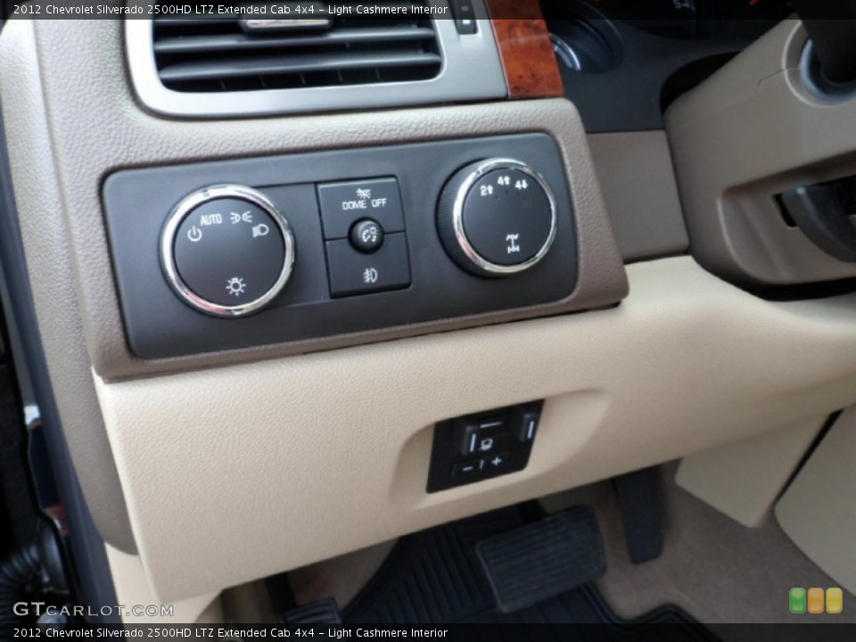 Light Cashmere Interior Controls for the 2012 Chevrolet Silverado 2500HD LTZ Extended Cab 4x4 #68463844