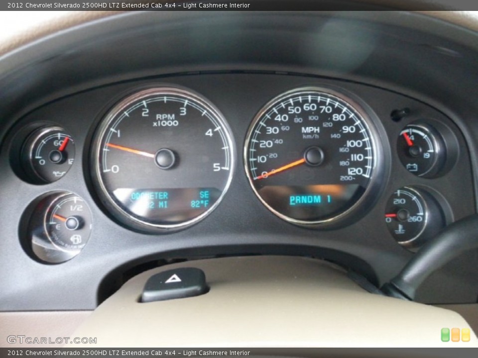 Light Cashmere Interior Gauges for the 2012 Chevrolet Silverado 2500HD LTZ Extended Cab 4x4 #68463850