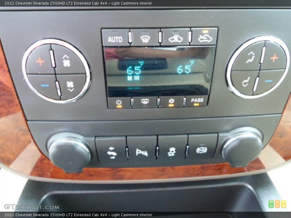Light Cashmere Interior Controls for the 2012 Chevrolet Silverado 2500HD LTZ Extended Cab 4x4 #68463871
