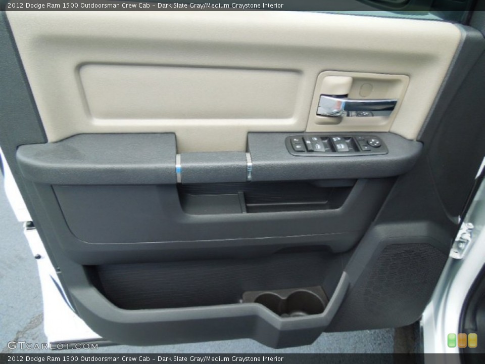 Dark Slate Gray/Medium Graystone Interior Door Panel for the 2012 Dodge Ram 1500 Outdoorsman Crew Cab #68464093