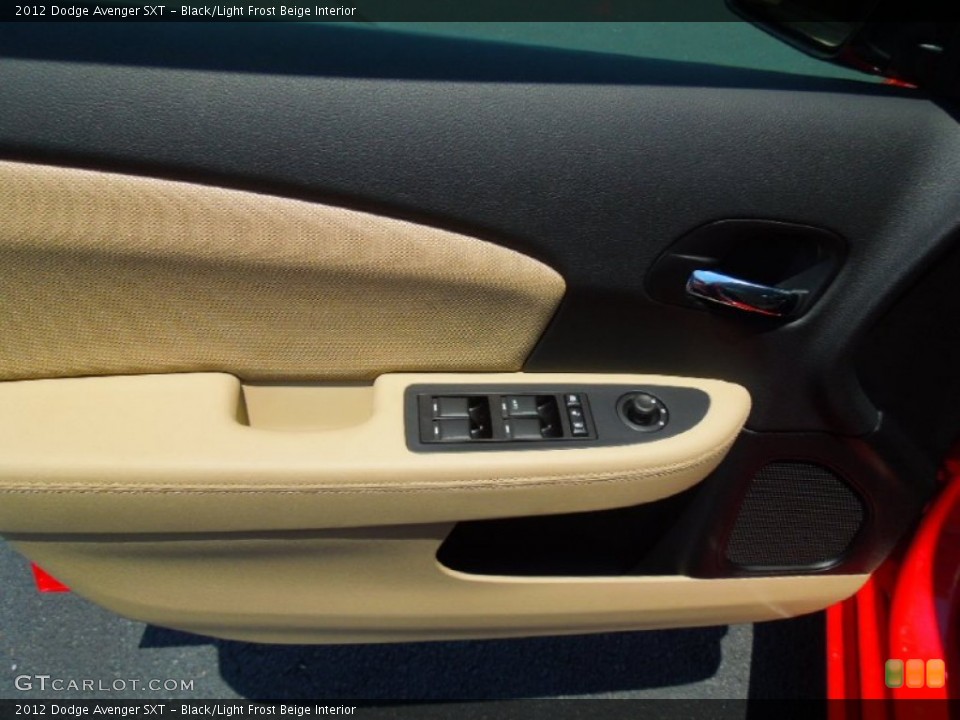 Black/Light Frost Beige Interior Door Panel for the 2012 Dodge Avenger SXT #68464546