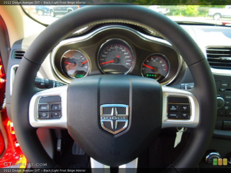 Black/Light Frost Beige Interior Steering Wheel for the 2012 Dodge Avenger SXT #68464558